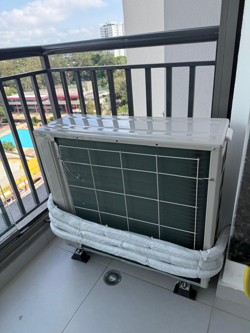 Unidade externa em apartamento